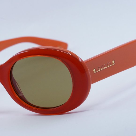 NEW GUCCI GG1587S 003 ORANGE BROWN SUNGLASSES - Picture 3 of 10